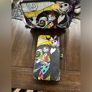 Disney Nightmare before Christmas Wallet and Makeup Bag